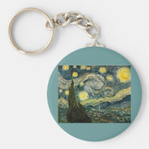 Vincent van Gogh's The Starry Night (1889) Keychain