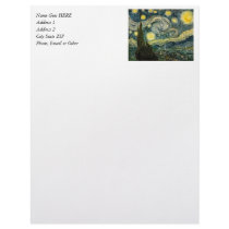 Vincent van Gogh's The Starry Night (1889) Letterhead