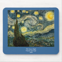 Vincent van Gogh's The Starry Night (1889) Mousepads