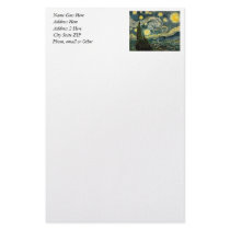 Vincent van Gogh's The Starry Night (1889) Customized Stationery