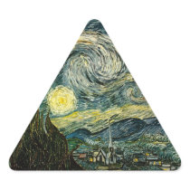 Vincent van Gogh's The Starry Night (1889) Triangle Stickers