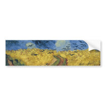 Vincent van Gogh's Wheat Field with Crows (1890) bumper stickers