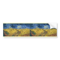 Vincent van Gogh's Wheat Field with Crows (1890) bumper stickers