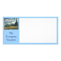 Vincent van Gogh's Wheat Fields With Cypresses photo cards by Ladiebug Vincent van Gogh's Wheat Fields With Cypresses photo cards