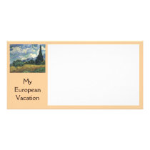 Vincent van Gogh's Wheat Fields With Cypresses photo cards