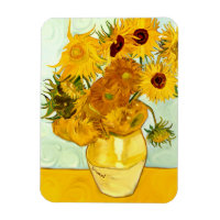 Vincent Van Gogh's Yellow Sunflower Painting 1888 Rectangular Photo Magnet