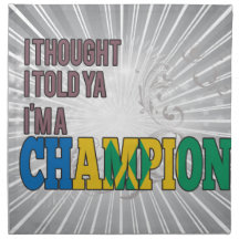 Vincentian and a Champion Cloth Napkin
