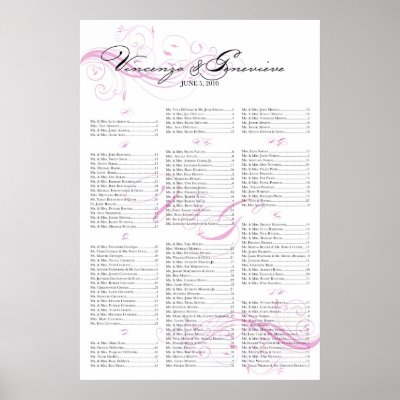 Vincenzo & Genevieve&#39;s Seating Chart (final) Poster