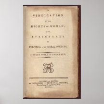 Vindication of the Rights of Woman Posters
