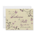 Vine & Butterfly Save The Date Invitation Cream S invitation