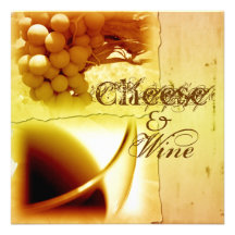Vine grape and elegant wine party personalized invitation