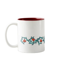 Vine Hearts Wrap-a-Round Mug by beesplace Vine Hearts Wrap-a-Round Mug