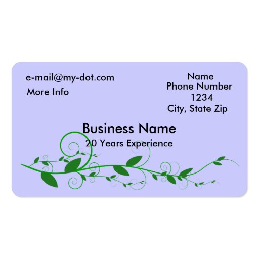 Vine Rounded Corner Business Card