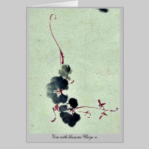 Vine with blossoms Ukiyo-e. cards