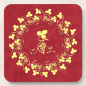 Vines and Grapes Beverage Coasters