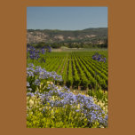 Vineyard and Purple Flowers Print