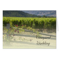 Vineyard and Rose Fence Wedding Save the Date Card