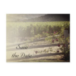 Vineyard and Rose Fence Wedding Save the Date Postcard