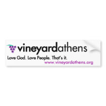 Vineyard Athens bumper sticker bumper stickers