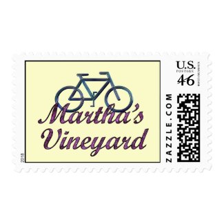 Vineyard Bicycle Postage Stamp stamp