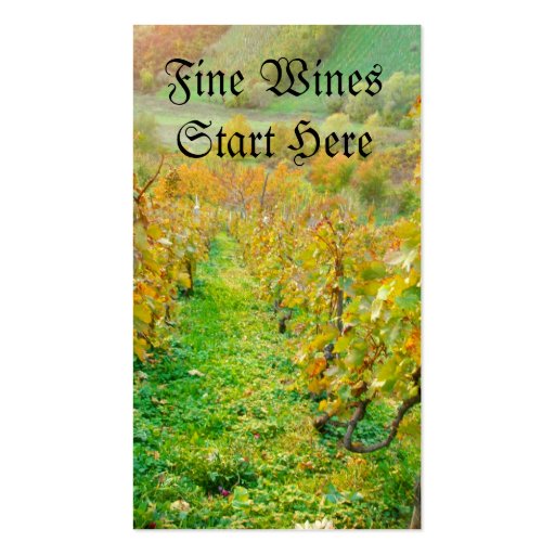 Vineyard in Autumn Business Card (front side)
