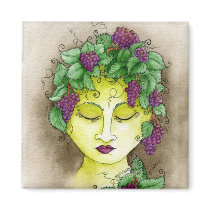 Vineyard Nymph Magnet 2 by 13BlackCatsDesigns Vineyard Nymph Magnet 2