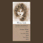 Vineyard Nymph Wine List Rack Card rack cards