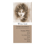 Vineyard Nymph Wine List Rack Card rack cards