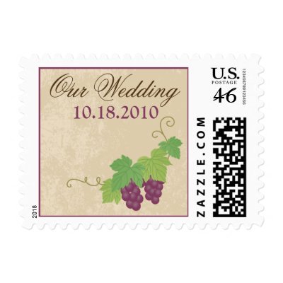 Vineyard Our Wedding Postage (Parchment Texture)