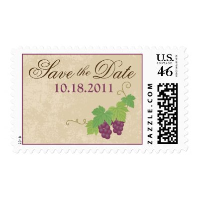 Vineyard Save the Date Postage (Parchment Texture)