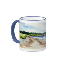 Vineyard Sound walk mugs by lesliezemsky Vineyard Sound walk mugs