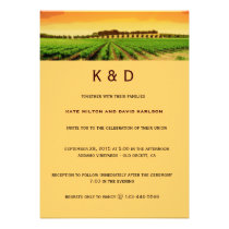 Vineyard Sunset Winery Wedding Invitation invitations
