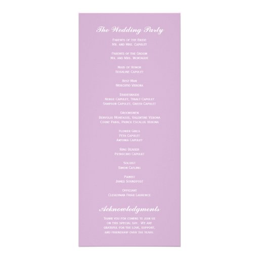 Vineyard Wedding Program Custom Announcements