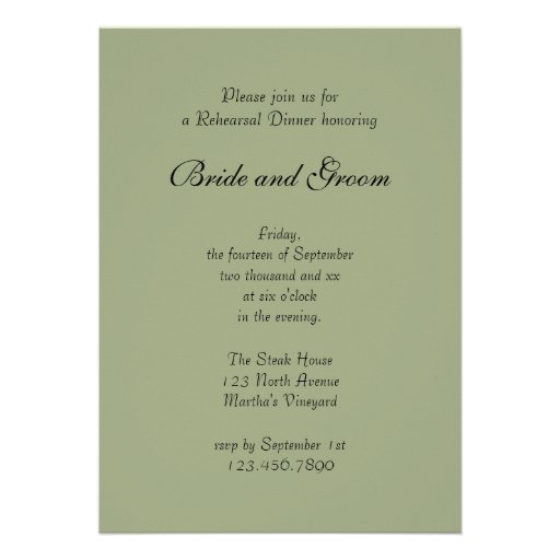 Vineyard Wedding Rehearsal Dinner Invitation