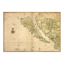 Vingboons "California as an Island" (1650) Reprint posters