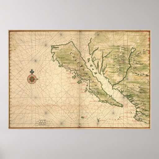 Vingboons "California as an Island" (1650) Reprint