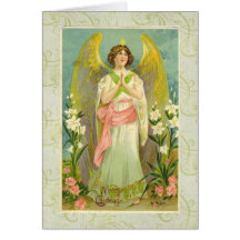 Vingtage Angel Christmas Card