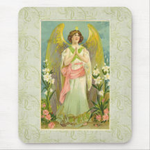 Vingtage Angel Christmas Mousepad