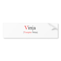 Vinja - Vampire Ninja Bumper Stickers