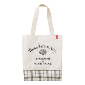 Vino francés y bebidas espirituosas del vintage bolsa tote zazzle HEART