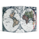 Vintage 1658 Nicolao Visscher World Map binders