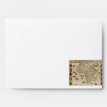 Vintage 1660's Africa Map by Willem Janszoon Blaeu Envelope