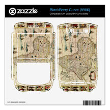 Vintage 1660's Africa Map by Willem Janszoon Blaeu BlackBerry Skins
