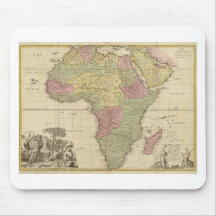 Vintage 1725 Africa Map Mouse Pad