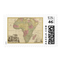 Vintage 1725 Africa Map Stamp