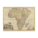 Vintage 1725 Africa Map postcards