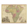 Vintage 1725 Africa Map Postcards