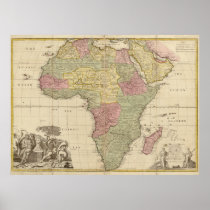 Vintage 1725 Africa Map Posters
