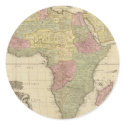 Vintage 1725 Africa Map stickers by ZephyrusBooks Vintage 1725 Africa Map stickers