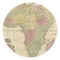 Vintage 1725 Africa Map stickers by ZephyrusBooks Vintage 1725 Africa Map stickers